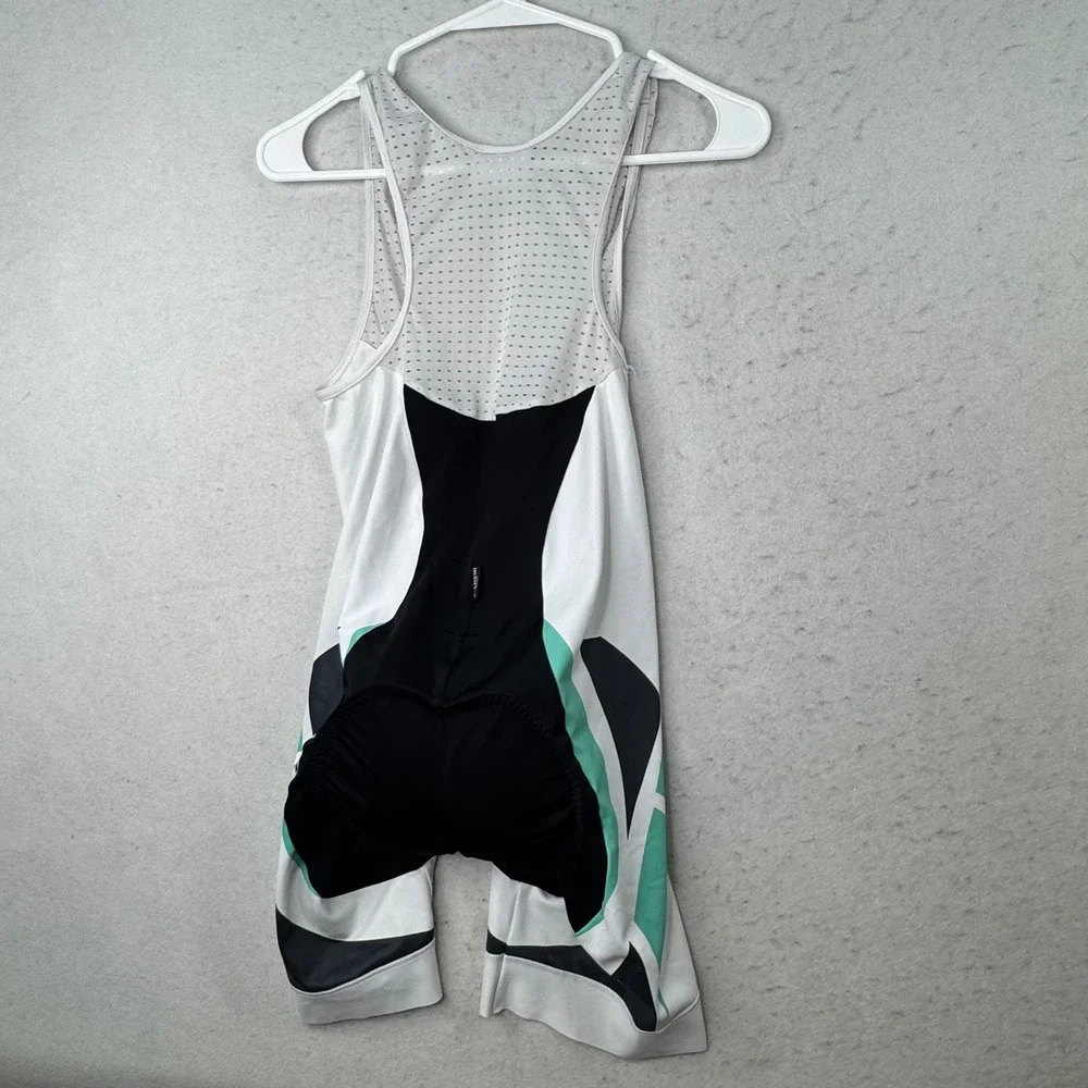 Bianchi Milano Cycling Bib Shorts Small White Padded Butt Italy Biking